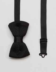 Трикотажный галстук-бабочка в упаковке 7X - Черный