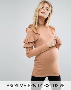 Джемпер для беременных с оборками ASOS Maternity - Рыжий