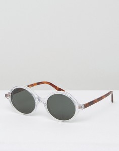 Круглые солнцезащитные очки в прозрачной оправе Han Kjobenhavn - Прозрачный