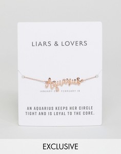 Браслет со словом Aquarius Liars & Lovers Zodiac - Золотой