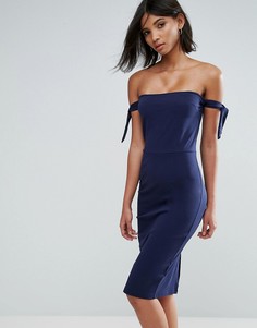 Платье-футляр с открытыми плечами Unique21 - Темно-синий