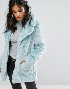 Пальто из искусственного меха Glamorous - Синий