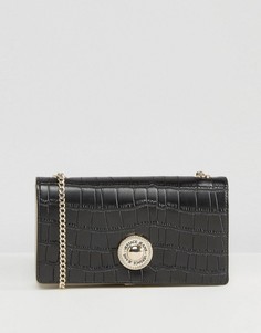 Сумка-кошелек через плечо из искусственной крокодиловой кожи Versace Jeans - Черный