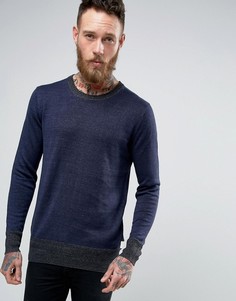 Трикотажный джемпер с круглым вырезом Scotch & Soda - Темно-синий