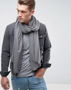 Серый легкий шарф-накидка из меланжевой ткани ASOS - Серый