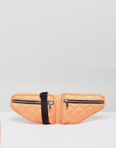 Стеганая сумка-кошелек на пояс с двумя отделениями ASOS LIFESTYLE - Оранжевый