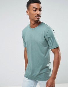Меланжевая футболка Troy - Зеленый