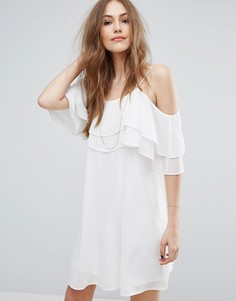 Платье с ярусными оборками Vero Moda - Белый