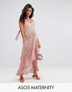 Повседневное платье макси ASOS Maternity - Розовый