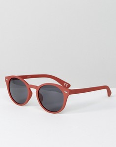 Круглые солнцезащитные очки в матовой розовой оправе ASOS - Розовый