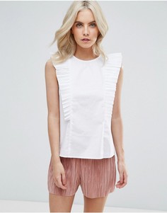 Блузка с оборкой Fashion Union Petite - Белый