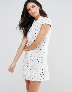 Платье-рубашка с короткими рукавами Liquorish - Белый