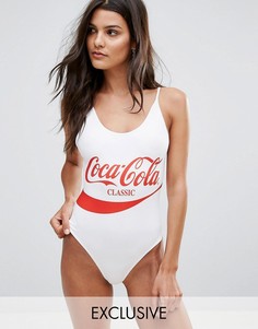 Эксклюзивный слитный купальник Chaser Coca-Cola - Белый