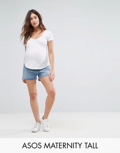 Синие джинсовые шорты ASOS MATERNITY TALL - Синий