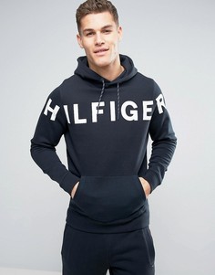 Худи темно-синего цвета с логотипом на груди Tommy Hilfiger Denim - Темно-синий