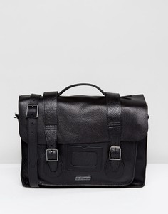 Черный кожаный портфель Dr Martens 15 - Черный