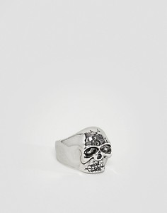 Серебристое кольцо с черепом Rebel Heritage - Серебряный