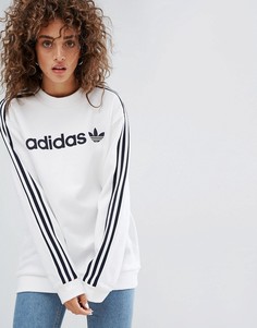 Белый свитшот с круглым вырезом adidas Originals - Белый