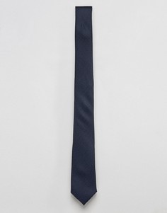 Темно-синий фактурный галстук ASOS - Темно-синий