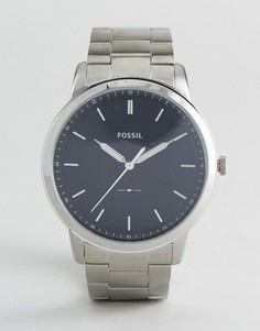 Серебристые часы Fossil FS5307 44 мм - Серебряный