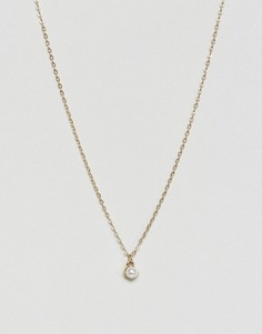 Ожерелье с подвеской из искусственного жемчуга ASOS - Золотой