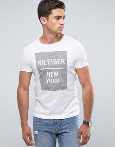 Белая свободная футболка с принтом логотипа Tommy Hilfiger Baxter - Белый