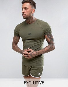 Зеленая облегающая футболка Puma эксклюзивно для ASOS - Зеленый