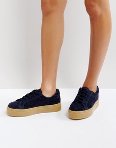 Замшевые кроссовки на шнуровке ASOS DAY LIGHT - Темно-синий