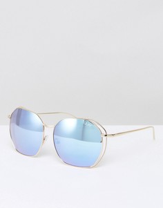 Большие солнцезащитные очки в стиле ретро Quay Australia Bae - Золотой