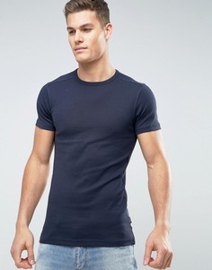 Базовая обтягивающая футболка Lindbergh - Темно-синий