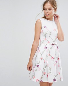 Короткое платье А-силуэта Ted Baker Sketchbook - Мульти