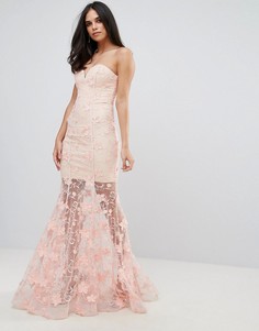 Платье макси с цветочной 3D-отделкой Forever Unique - Розовый