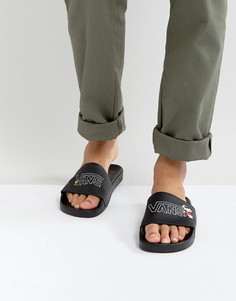 Черные шлепанцы Vans X Peanuts V004KIOQS - Черный