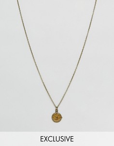 Ожерелье с подвеской-часами Reclaimed Vintage Inspired - Золотой