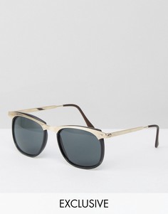 Круглые солнцезащитные очки Reclaimed Vintage Inspired - Черный