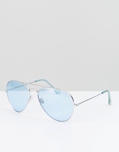 Солнцезащитные очки-авиаторы с синими стеклами Reclaimed Vintage Inspired - Синий