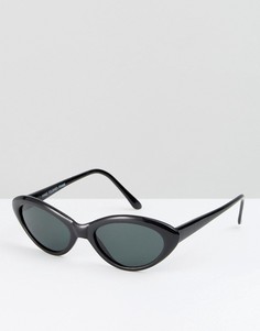 Черные солнцезащитные очки кошачий глаз Reclaimed Vintage Inspired - Черный