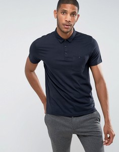 Облегающая футболка-поло Burton Menswear - Темно-синий