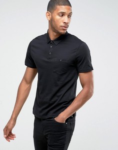 Облегающая футболка-поло Burton Menswear - Черный