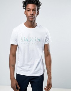 Белая футболка классического кроя с логотипом BOSS Orange by Hugo Boss - Белый
