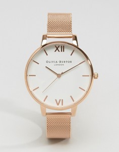 Розово-золотистые часы с большим циферблатом Olivia Burton - Золотой