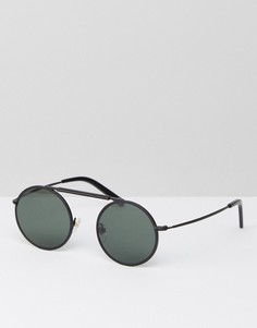 Черные матовые солнцезащитные очки в круглой оправе Han Kjobenhavn - Черный