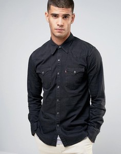 Черная выбеленная рубашка в стиле вестерн Levis Barstow - Черный