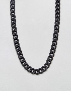 Черное ожерелье-цепочка с резиновым покрытием ASOS - Черный