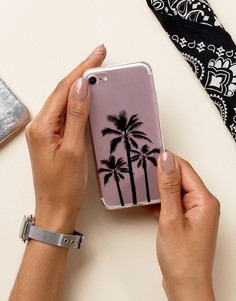Чехол для Iphone 7 с принтом пальм Signature - Прозрачный