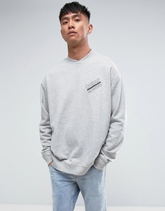 Свитшот с маленьким логотипом Cheap Monday Clash - Серый