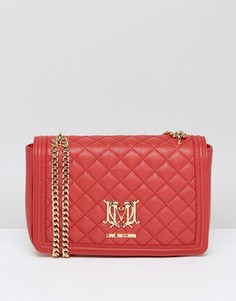 Стеганая сумка на плечо с цепочкой Love Moschino - Красный