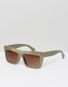 Солнцезащитные очки в массивной квадратной оправе Jeepers Peepers - Серый