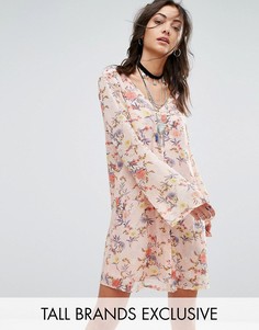 Платье на пуговицах с цветочным принтом Glamorous Tall - Мульти