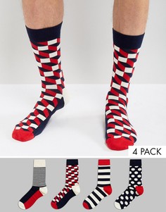 Подарочный набор из 4 пар носков Happy Socks - Мульти